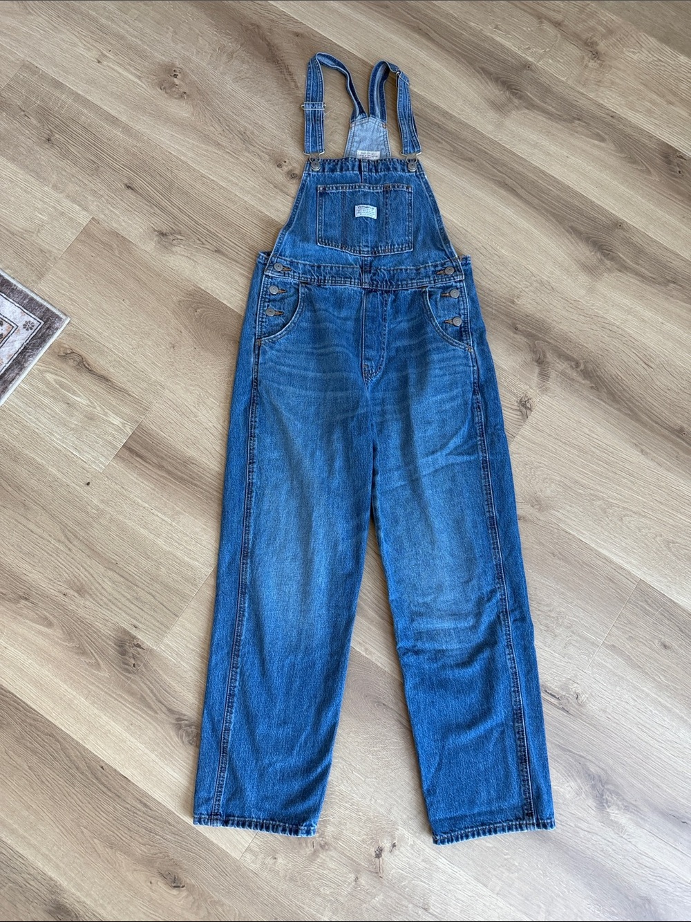 Levi Strauss Blue Relaxed-Fit Denim Overalls